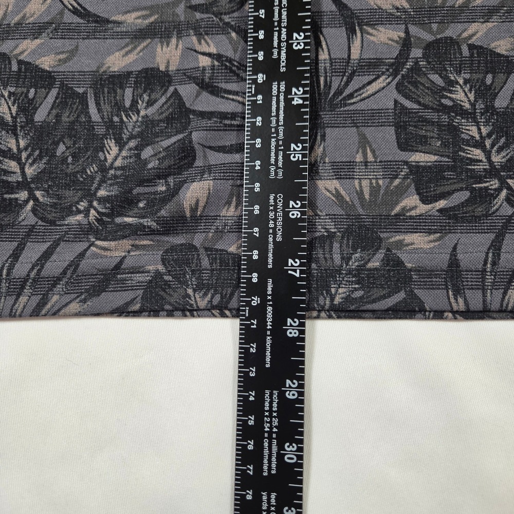 Travis Mathew Mens Small Grey Black Tropical Leaf Stripe Short‎ Sleeve Golf Polo - Picture 6 of 7